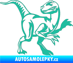 Samolepka Tyrannosaurus Rex 003 pravá tyrkysová