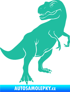 Samolepka Tyrannosaurus Rex 004 pravá tyrkysová