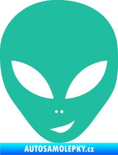 Samolepka UFO 003 pravá tyrkysová