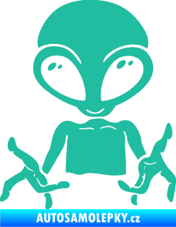 Samolepka UFO 006 levá tyrkysová