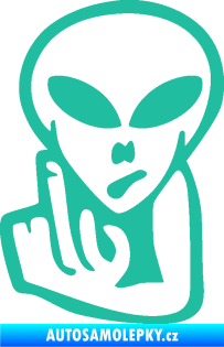 Samolepka UFO 008 levá tyrkysová