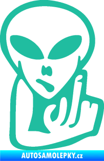 Samolepka UFO 008 pravá tyrkysová