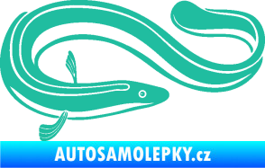Samolepka Úhoř 001 pravá tyrkysová