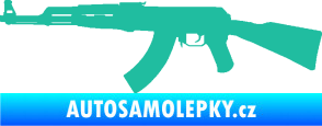 Samolepka Útočná puška AK 47 levá tyrkysová