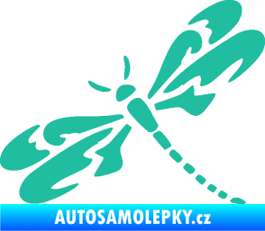 Samolepka Vážka 001 levá tyrkysová