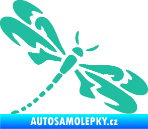 Samolepka Vážka 001 pravá tyrkysová