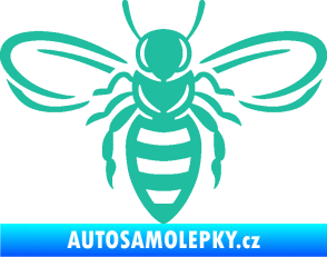 Samolepka Včela 002 tyrkysová
