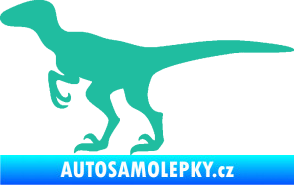 Samolepka Velociraptor 001 levá tyrkysová