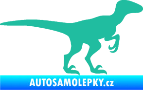 Samolepka Velociraptor 001 pravá tyrkysová