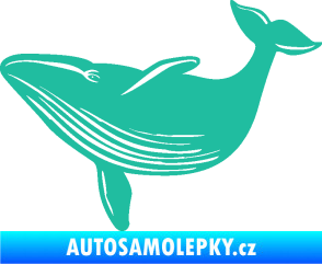 Samolepka Velryba 002 levá tyrkysová