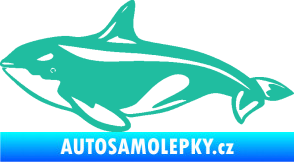 Samolepka Velryba 004 levá tyrkysová