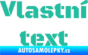 Samolepka Vlastní text - Black Ops tyrkysová