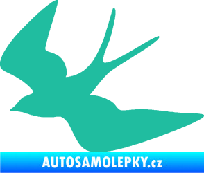 Samolepka Vlaštovka 001 levá tyrkysová