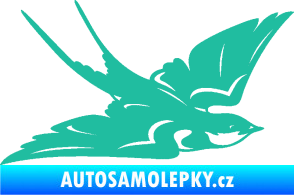 Samolepka Vlaštovka 002 pravá tyrkysová