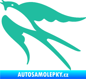 Samolepka Vlaštovka 003 levá tyrkysová