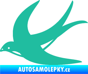 Samolepka Vlaštovka 004 levá tyrkysová