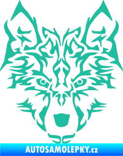 Samolepka Vlk 005 tyrkysová