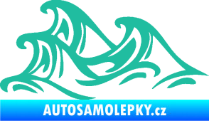 Samolepka Vlny 005 levá moře tyrkysová