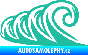 Samolepka Vlny 006 levá moře tyrkysová
