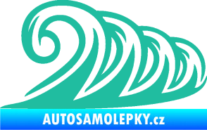 Samolepka Vlny 006 pravá moře tyrkysová
