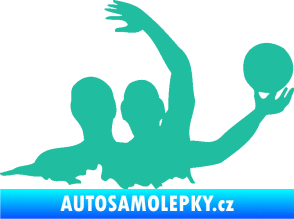 Samolepka Vodní pólo 001 pravá tyrkysová