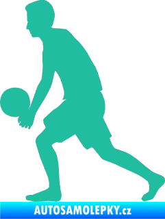 Samolepka Voleybal 014 levá tyrkysová