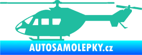 Samolepka Vrtulník 001 levá helikoptéra tyrkysová