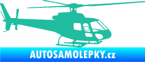 Samolepka Vrtulník 002 pravá helikoptéra tyrkysová