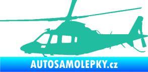 Samolepka Vrtulník 004 levá helikoptéra tyrkysová
