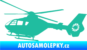 Samolepka Vrtulník 006 levá helikoptéra tyrkysová