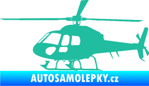 Samolepka Vrtulník 007 levá helikoptéra tyrkysová