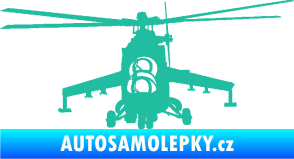 Samolepka Vrtulník 009 levá helikoptéra tyrkysová