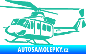 Samolepka Vrtulník 010 levá helikoptéra tyrkysová