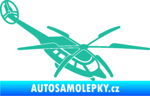 Samolepka Vrtulník 011 pravá helikoptéra tyrkysová