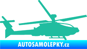 Samolepka Vrtulník 013 pravá tyrkysová