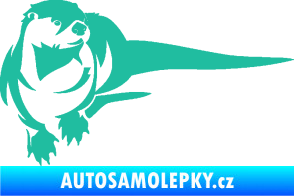 Samolepka Vydra 001 pravá tyrkysová