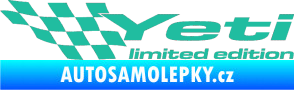 Samolepka Yeti limited edition levá tyrkysová