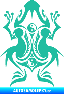 Samolepka Žába 001 tyrkysová