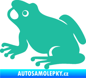 Samolepka Žába 007 levá tyrkysová