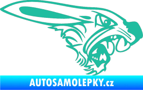 Samolepka Zajíc pravá tyrkysová