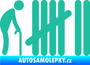 Samolepka Zářezy 005  tyrkysová