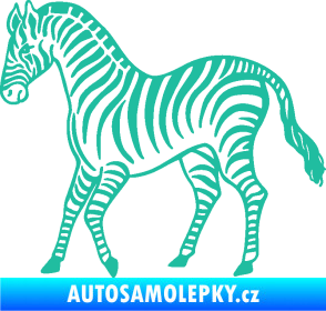 Samolepka Zebra 002 levá tyrkysová