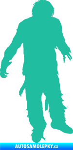 Samolepka Zombie 001 pravá tyrkysová