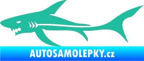 Samolepka Žralok 006 levá tyrkysová