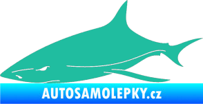 Samolepka Žralok 008 levá tyrkysová