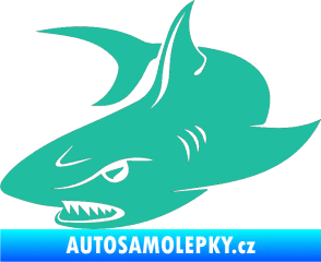 Samolepka Žralok 012 levá tyrkysová