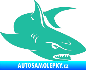 Samolepka Žralok 012 pravá tyrkysová