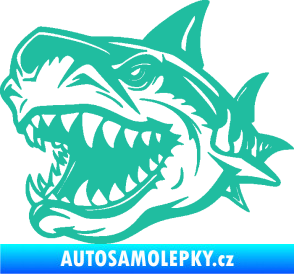 Samolepka Žralok 021 levá tyrkysová