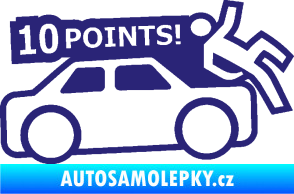 Samolepka 10 points  střední modrá