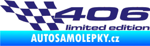 Samolepka 406 limited edition levá střední modrá